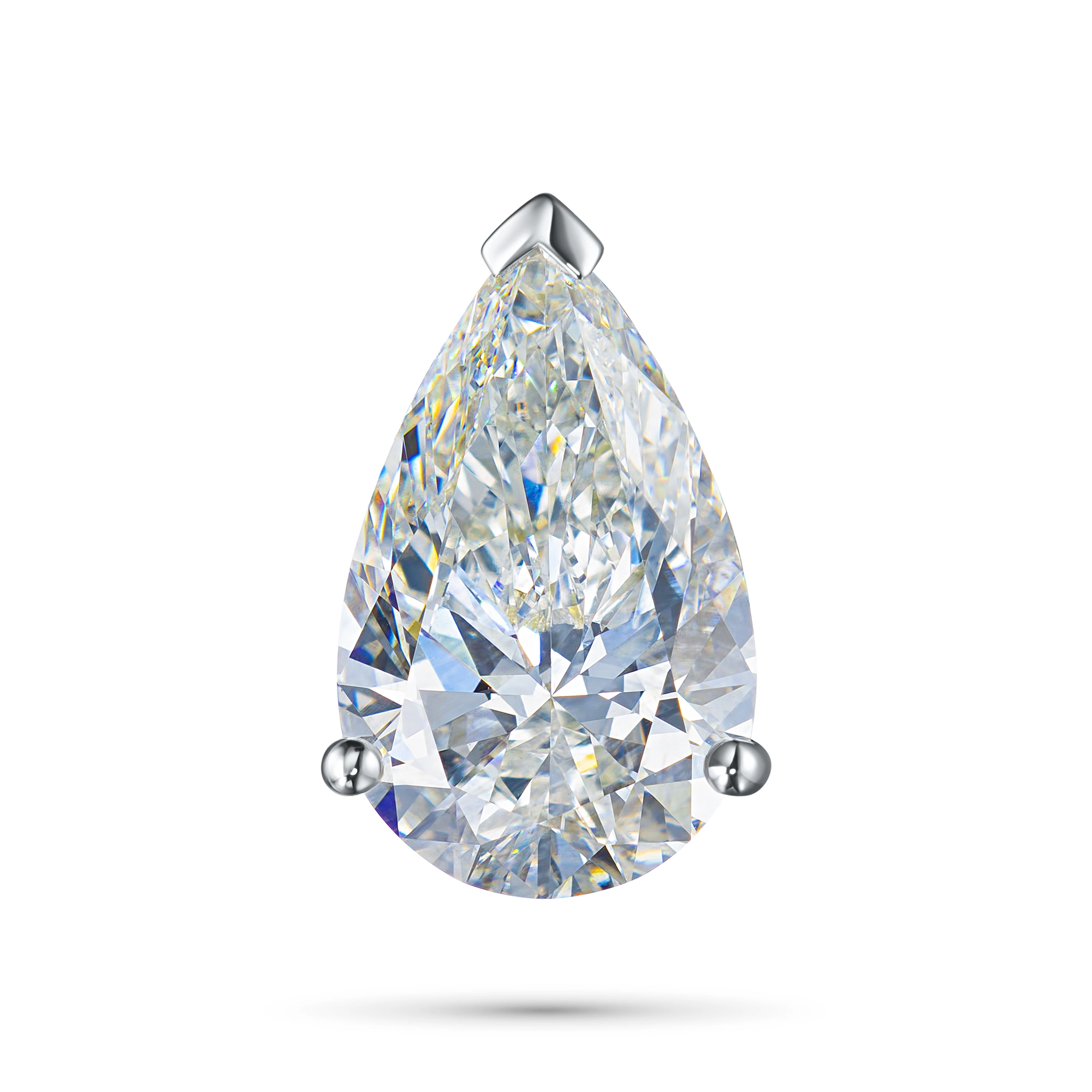 14K White Gold Pendant with 1 Pear-Cut Lab-Created Diamond 1.04 CT.TW