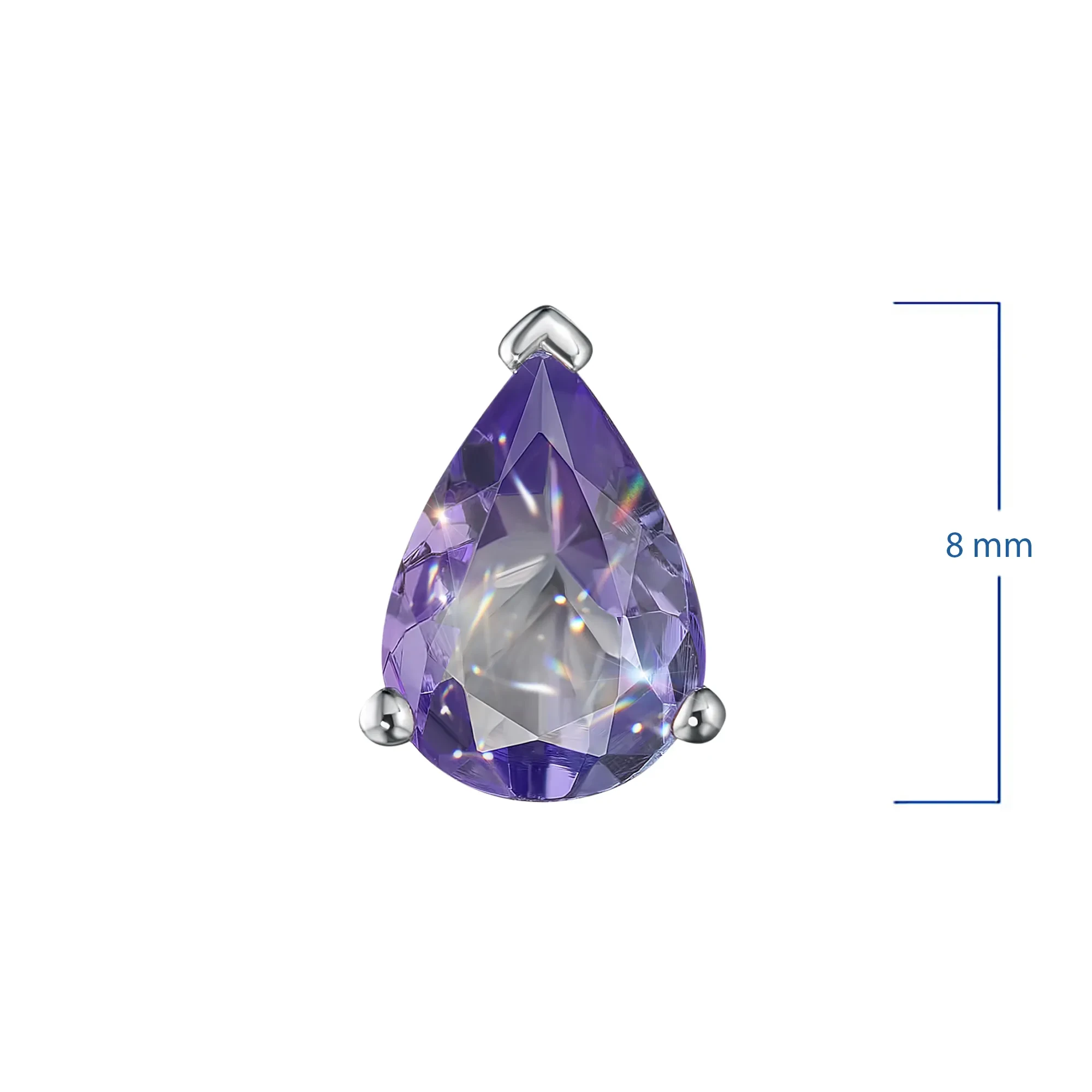 Sterling Silver Pendant with 1 Pear-Cut Tanzanite 0.633 CT.TW - изображение 11