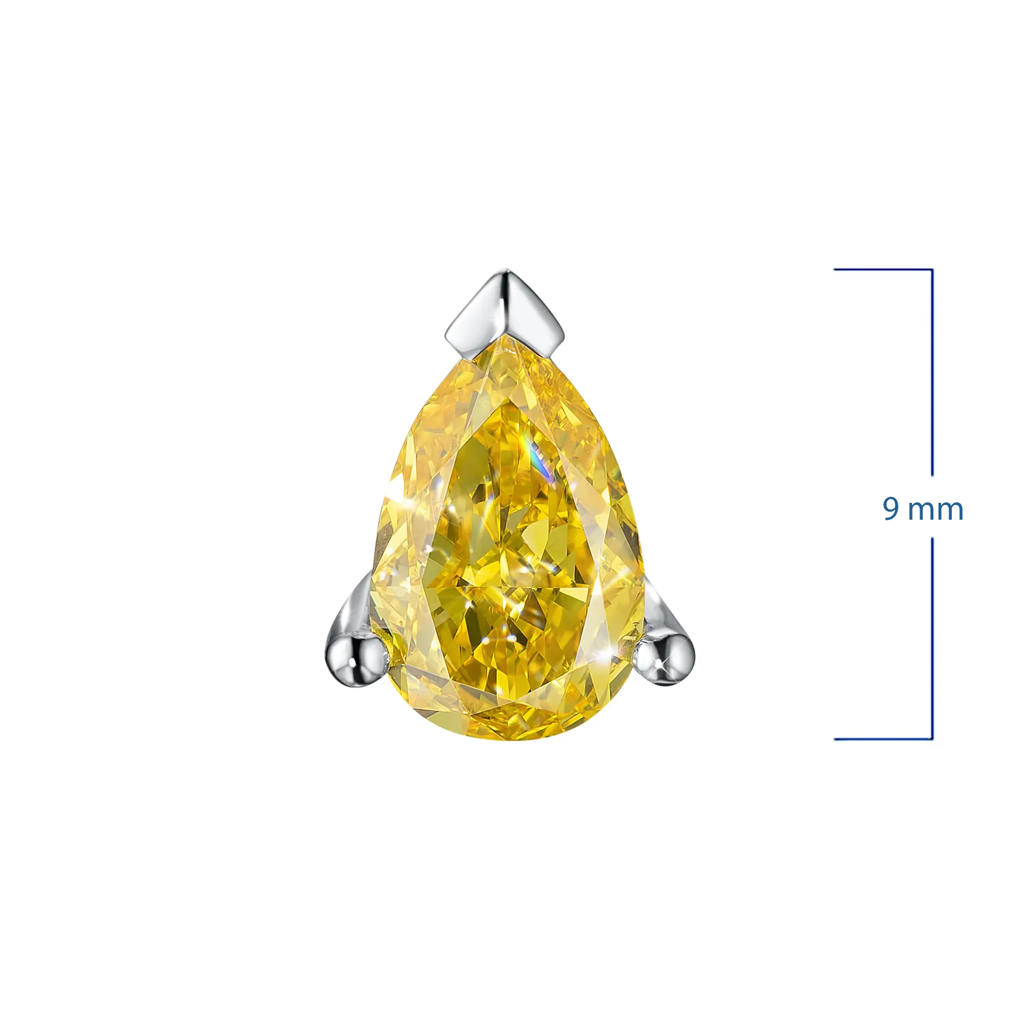 14K White Gold Pendant with 1 Pear-Cut Lab-Created Diamond 1.066 CT.TW