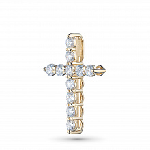 14K Yellow Gold Pendant with 11 Round-Cut Lab-Created Diamonds 1.284 CT.TW