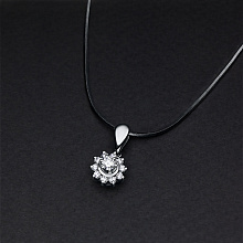 14K White Gold Pendant with 11 Round-Cut Lab-Created Diamonds 0.557 CT.TW