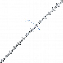 14K White Gold Bracelet with 92 Round-Cut Lab-Created Diamonds 1.981 CT.TW