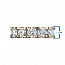14K Yellow Gold Ring with 7 Round-Cut Lab-Created Diamonds 2.667 CT.TW
