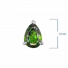 Sterling Silver Pendant with 1 Pear-Cut Chromdiopside 0.698 CT.TW