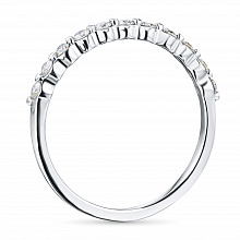 14K White Gold Ring with 11 Round-Cut Lab-Created Diamonds 0.265 CT.TW