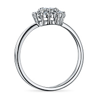 Sterling Silver Ring with 13 Round-Cut Lab-Created Diamonds 0.221 CT.TW - изображение 8