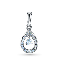 Sterling Silver Pendant with 20 Round-Cut Lab-Created Diamonds 0.211 CT.TW - изображение 6