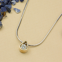 14K Yellow Gold Pendant with 7 Round-Cut Lab-Created Diamonds 0.074 CT.TW