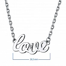 Sterling Silver Necklace with 1 Round-Cut Lab-Created Diamond 0.008 CT.TW