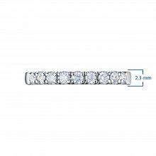 14K White Gold Ring with 9 Round-Cut Lab-Created Diamonds 0.233 CT.TW