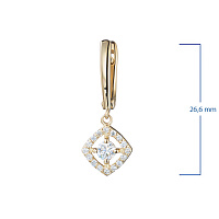 14K Yellow Gold Earrings with 34 Round-Cut Lab-Created Diamonds 0.693 CT.TW - изображение 2