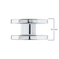 Sterling Silver Ring with 1 Round-Cut Diamond 0.006 CT.TW - изображение 3