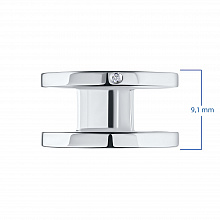 Sterling Silver Ring with 1 Round-Cut Diamond 0.006 CT.TW