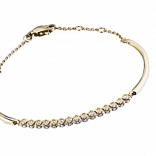 14K Yellow Gold Bracelet with 46 Round-Cut Lab-Created Diamonds 0.567 CT.TW
