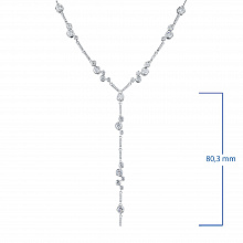 14K White Gold Necklace with 81 Round-Cut Lab-Created Diamonds 1.18 CT.TW