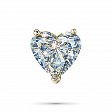 14K Yellow Gold Pendant with 1 A heart-Cut Lab-Created Diamond 1.5 CT.TW