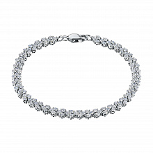 14K White Gold Bracelet with 121 Round-Cut Lab-Created Diamonds 3.778 CT.TW
