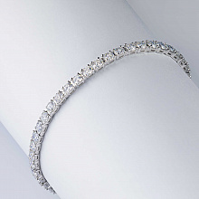 14K White Gold Bracelet with 38 Round-Cut Lab-Created Diamonds 5.404 CT.TW