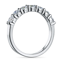 Sterling Silver Ring with 7 Round-Cut Lab-Created Diamonds 0.518 CT.TW - изображение 4