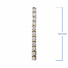 14K Yellow Gold Earrings with 22 Round-Cut Lab-Created Diamonds 1.452 CT.TW