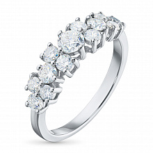 White Gold Ring with 13 Round-Cut Diamonds 1.279 CT.TW