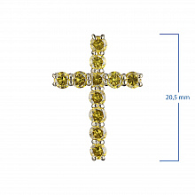 14K Yellow Gold Pendant with 11 Round-Cut Lab-Created Diamonds 0.993 CT.TW