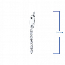 14K White Gold Earrings with 10 Round-Cut Lab-Created Diamonds 0.668 CT.TW