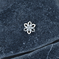 Sterling Silver Pendant with 7 Round-Cut Lab-Created Diamonds 0.141 CT.TW - изображение 4