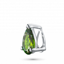 Sterling Silver Pendant with 1 Pear-Cut Chromdiopside 0.77 CT.TW