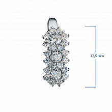 14K White Gold Earrings with 46 Round-Cut Lab-Created Diamonds 0.731 CT.TW