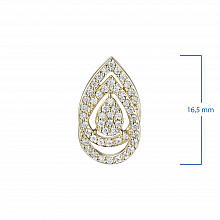 14K Yellow Gold Pendant with 51 Round-Cut Lab-Created Diamonds 0.24 CT.TW