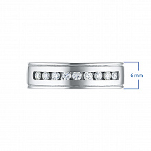 14K White Gold Ring with 9 Round-Cut Lab-Created Diamonds 0.28 CT.TW