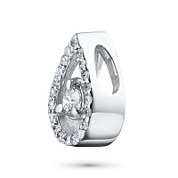 Sterling Silver Pendant with 21 Round-Cut Lab-Created Diamonds 0.319 CT.TW - изображение 3