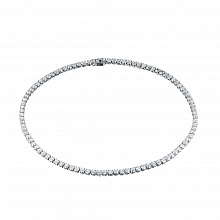 14K White Gold Necklace with 132 Round-Cut Lab-Created Diamonds 6.977 CT.TW