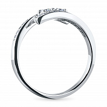 Sterling Silver Ring with 28 Round-Cut Lab-Created Diamonds 0.484 CT.TW