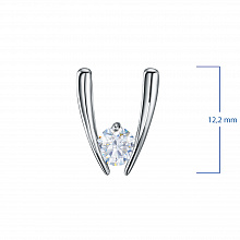 14K White Gold Pendant with 1 Round-Cut Lab-Created Diamond 0.339 CT.TW