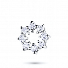 Sterling Silver Pendant with 8 Round-Cut Lab-Created Diamonds 0.156 CT.TW