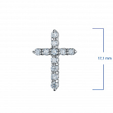 14K White Gold Pendant with 11 Round-Cut Lab-Created Diamonds 0.507 CT.TW