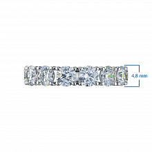 14K White Gold Ring with 14 Round-Cut Lab-Created Diamonds 5.943 CT.TW