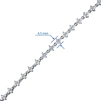 14K White Gold Bracelet with 100 Round-Cut Lab-Created Diamonds 2.144 CT.TW - изображение 3