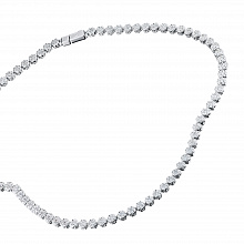 14K White Gold Necklace with 539 Round-Cut Lab-Created Diamonds 6.304 CT.TW