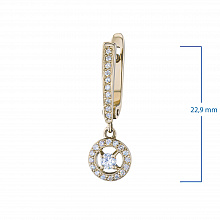 14K Yellow Gold Earrings with 54 Round-Cut Lab-Created Diamonds 0.491 CT.TW