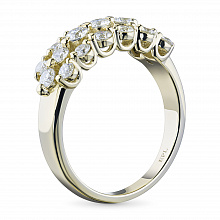 14K Yellow Gold Ring with 19 Round-Cut Lab-Created Diamonds 1.206 CT.TW