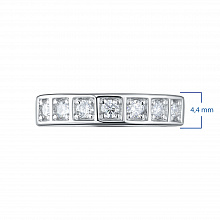 14K White Gold Ring with 7 Round-Cut Lab-Created Diamonds 0.619 CT.TW