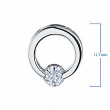White Gold Pendant with 1 Round-Cut Diamond 0.189 CT.TW