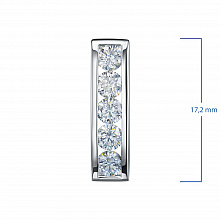 14K White Gold Pendant with 5 Round-Cut Lab-Created Diamonds 0.574 CT.TW