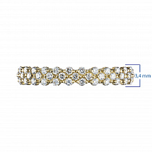 14K Yellow Gold Ring with 37 Round-Cut Lab-Created Diamonds 0.491 CT.TW