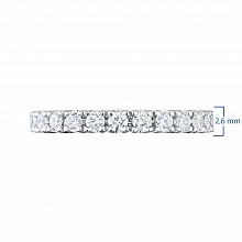14K White Gold Ring with 24 Round-Cut Lab-Created Diamonds 1.031 CT.TW