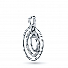Sterling Silver Pendant with 26 Round-Cut Lab-Created Diamonds 0.201 CT.TW