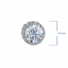 14K White Gold Earring Studs with 34 Round-Cut Lab-Created Diamonds 2.36 CT.TW